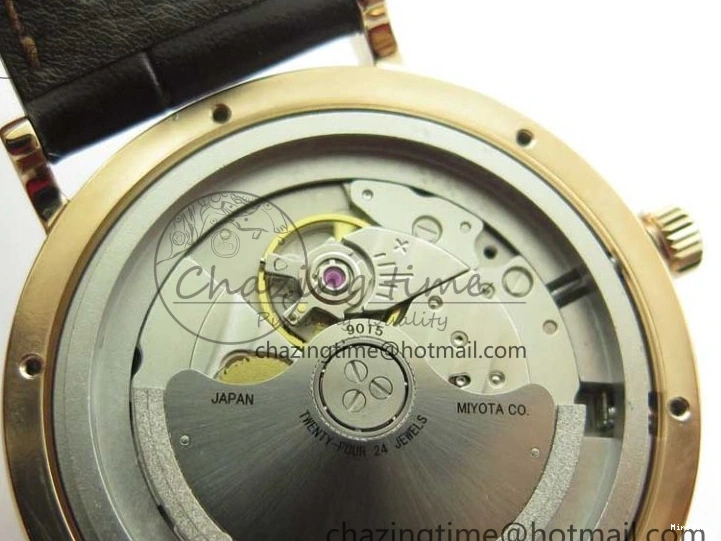 MIROTIME 0415 Stylish Portofino IW459402 RG MKS 1:1 Best Edition White Dial on Brown Leather Strap Miyota 7084